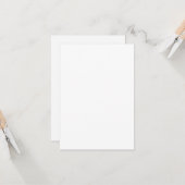 Carte Conception simple blanche personnalisée Ajouter un (Devant/Arrière en situation)