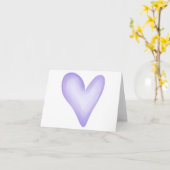 Carte Conception simple de cœur violet VIDE  (Fleur jaune)