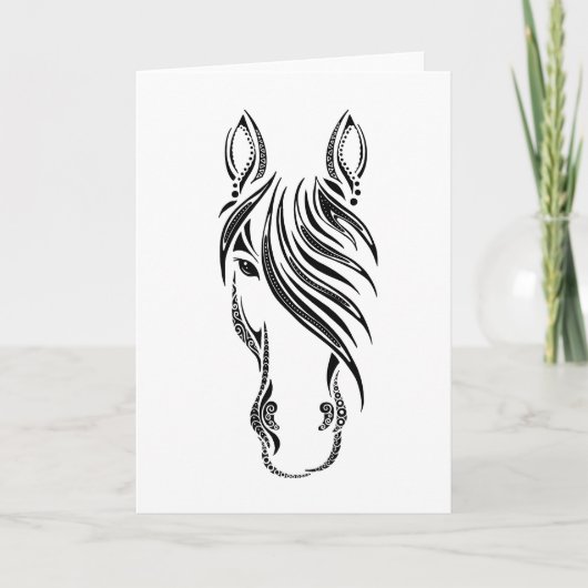 Carte Conception simple du visage du cheval (Devant)
