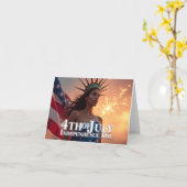 Carte Conception splendide du 4 juillet - Feux d'artific (Fleur jaune)
