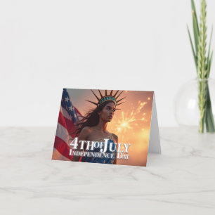 Carte Conception splendide du 4 juillet - Feux d'artific