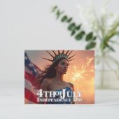 Carte Conception splendide du 4 juillet - Feux d'artific (Debout devant)