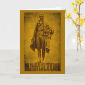 Carte Conception statuesque d'Alexander Hamilton (Fleur jaune)