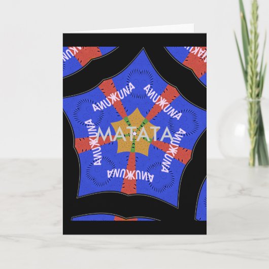 Carte Conception Tribale Africaine : Hakuna Matata (Devant)