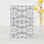 Carte Conception tribale inspirée (Fleur jaune)