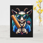 Carte Conception unique de cricket de chèvre pour les am (Fleur jaune)