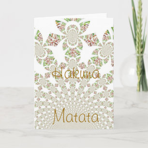 Carte Conception Unique Hakuna Matata : Vibes Sereines