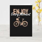 Carte Conception Vélo - Profitez De Chaque Moment (Fleur jaune)