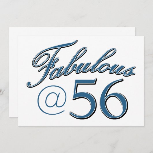 Carte conceptions d'anniversaire 56 ans (Devant / Derrière)