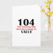 Carte conceptions d'anniversaire de 104 années (Fleur jaune)