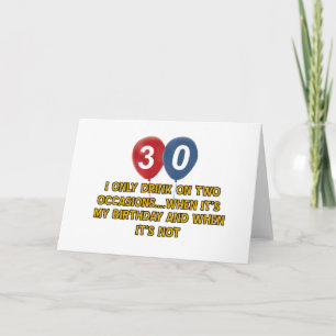 Carte conceptions d'anniversaire de 30 ans