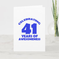 CONCEPTIONS D'ANNIVERSAIRE DE 41 ANNÉES