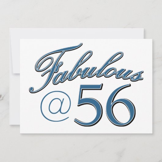 Carte conceptions d'anniversaire de 56 ans (Devant)