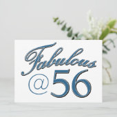 Carte conceptions d'anniversaire de 56 ans (Debout devant)