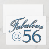 Carte conceptions d'anniversaire de 56 ans (Devant / Derrière)