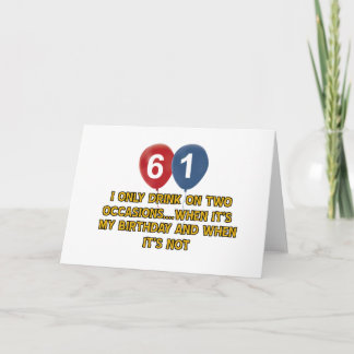 Carte conceptions d'anniversaire de 61 ans