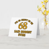 Carte conceptions d'anniversaire de 68 années (Fleur jaune)