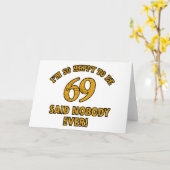 Carte conceptions d'anniversaire de 69 années (Fleur jaune)