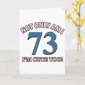 Carte conceptions d'anniversaire de 73 années (Fleur jaune)