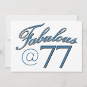 Carte conceptions d'anniversaire de 77 ans (Devant)