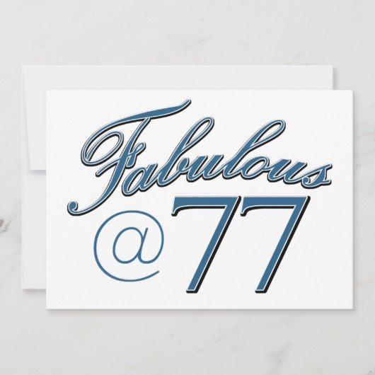Carte conceptions d'anniversaire de 77 ans (Devant)
