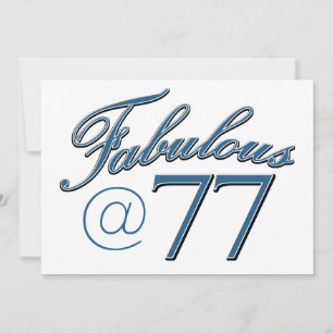 Carte conceptions d'anniversaire de 77 ans