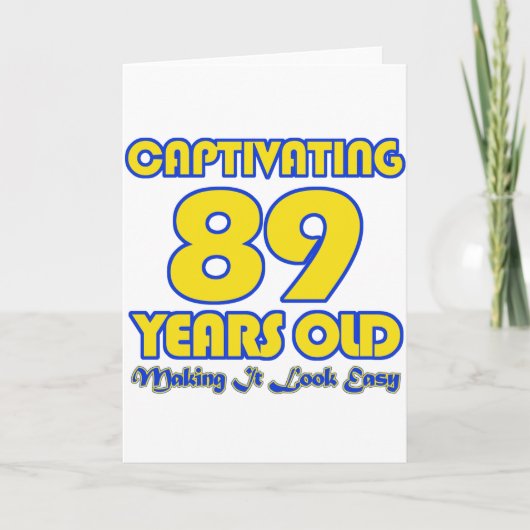 CARTE CONCEPTIONS D'ANNIVERSAIRE DE 89 ANNÉES (Devant)