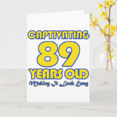 CARTE CONCEPTIONS D'ANNIVERSAIRE DE 89 ANNÉES (Fleur jaune)