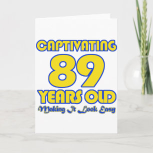 CARTE CONCEPTIONS D'ANNIVERSAIRE DE 89 ANNÉES