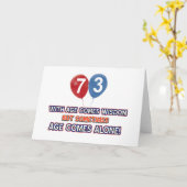 Carte conceptions d'anniversaire de sagesse de 73 ans (Fleur jaune)