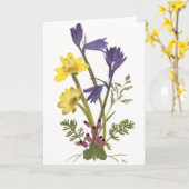 Carte Conceptions pressées de fleur (Fleur jaune)