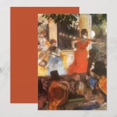 Carte Concert Café aux Ambassadeurs par Edgar Degas (Devant / Derrière)