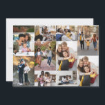 Carte Concevez votre propre collage de 10 photos<br><div class="desc">Personnalisez votre propre photographie personnelle. Vous pouvez créer ce produit personnalisé pour des occasions spéciales comme les mariages, les anniversaires, Noël, les fêtes, les hommages, la remise de diplômes, les anniversaires de mariage et plus encore. Il peut également être offert en cadeau à votre meilleur ami, ami proche, famille et...</div>