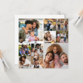 Carte Concevez votre propre collage de 10 photos (Devant/Arrière en situation)