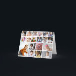 Carte Concevez votre propre collage de 19 photos<br><div class="desc">Personnalisez votre propre photographie personnelle. Vous pouvez créer ce produit personnalisé pour des occasions spéciales comme les mariages, les anniversaires, Noël, les vacances, les commémorations, la remise des diplômes, les anniversaires de mariage et plus encore. Il peut également être offert en cadeau à votre meilleur ami, ami proche, famille et...</div>