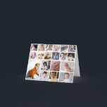 Carte Concevez votre propre collage de 19 photos<br><div class="desc">Personnalisez votre propre photographie personnelle. Vous pouvez créer ce produit personnalisé pour des occasions spéciales comme les mariages, les anniversaires, Noël, les vacances, les commémorations, la remise des diplômes, les anniversaires de mariage et plus encore. Il peut également être offert en cadeau à votre meilleur ami, ami proche, famille et...</div>