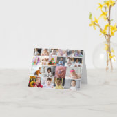Carte Concevez votre propre collage de 20 photos (Fleur jaune)