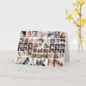 Carte Concevez votre propre collage de 50 photos (Fleur jaune)