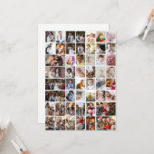 Carte Concevez Votre Propre Collage De 50 Photos (Devant/Arrière en situation)