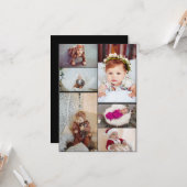 Carte Concevez votre propre collage de 6 photos (Devant/Arrière en situation)