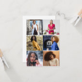 Carte Concevez Votre Propre Collage De 6 Photos (Devant/Arrière en situation)