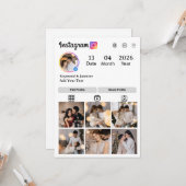 Carte Concevez votre propre collage de 7 photos (Devant/Arrière en situation)