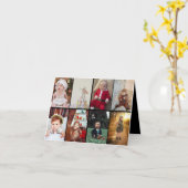 Carte Concevez votre propre collage de 8 photos (Fleur jaune)