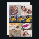 Carte Concevez votre propre collage de 9 photos<br><div class="desc">Personnalisez votre photographie. Vous pouvez créer ce produit personnalisé pour des occasions spéciales comme les mariages,  les anniversaires,  Noël,  les fêtes,  les hommages,  la remise de diplômes,  les anniversaires de mariage et plus encore. Il peut également être offert en cadeau à votre meilleur ami,  ami proche,  famille et parents.</div>