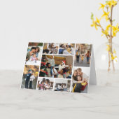 Carte Concevez votre propre collage de 9 photos (Fleur jaune)
