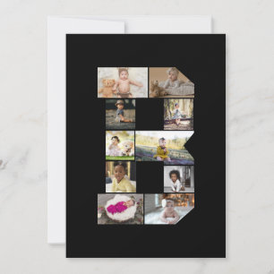 Carte Concevez votre propre collage photo avec la lettre