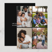 Carte Concevez votre propre collection de 4 photos (Devant / Derrière)