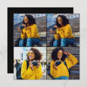 Carte Concevez votre propre collection de 4 photos (Devant / Derrière)