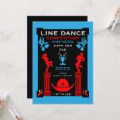 Carte Concours de danse américaine (Devant/Arrière en situation)