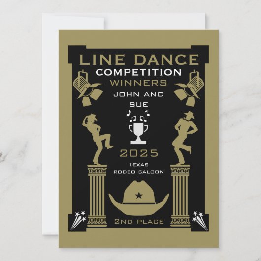Carte Concours de danse américaine (Devant)